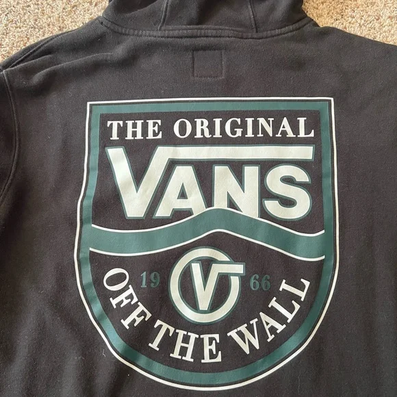Vans Men's Black Hoodie Sweater - Picture 3 of 4
